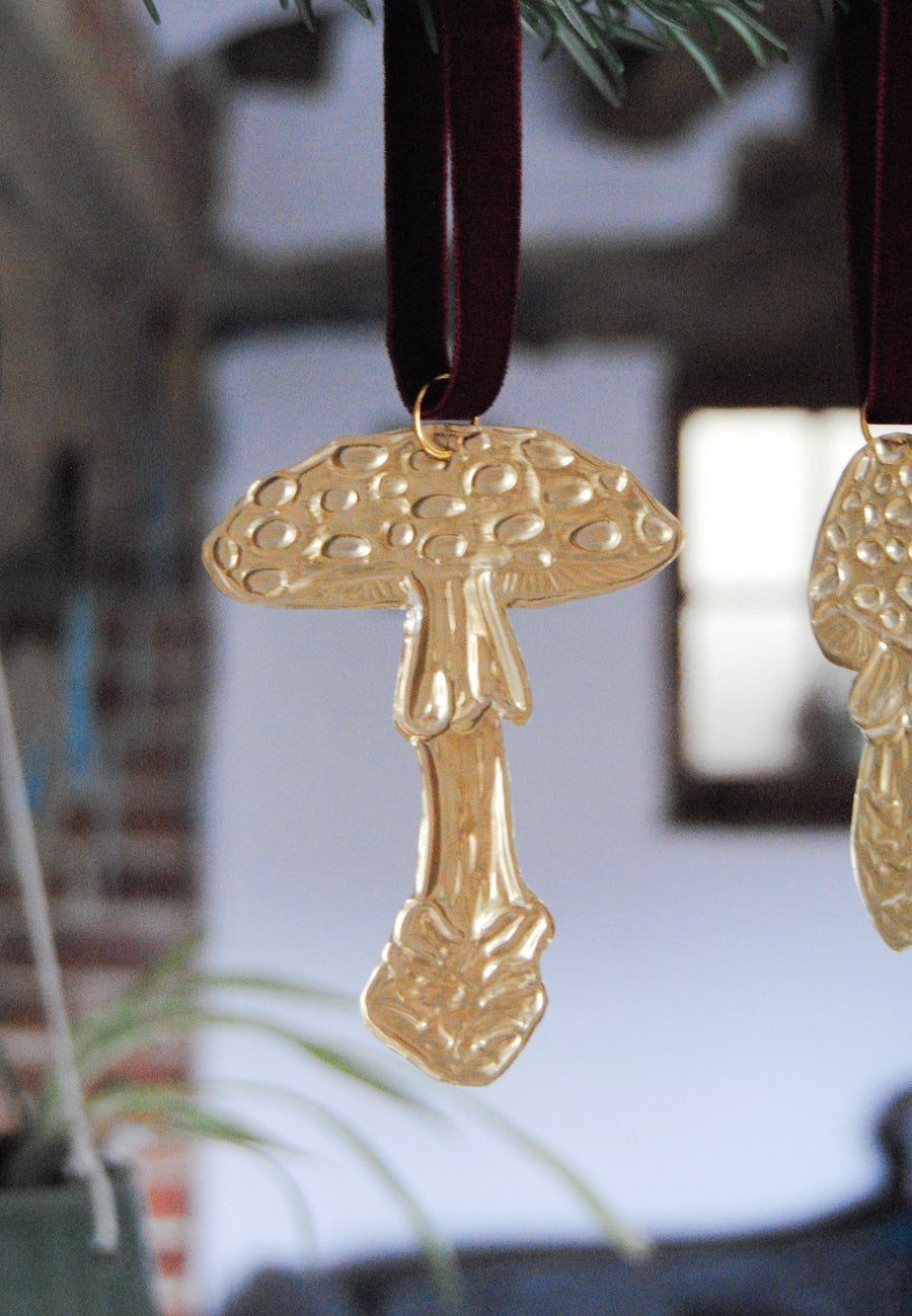 Fly agaric mushroom ornament
