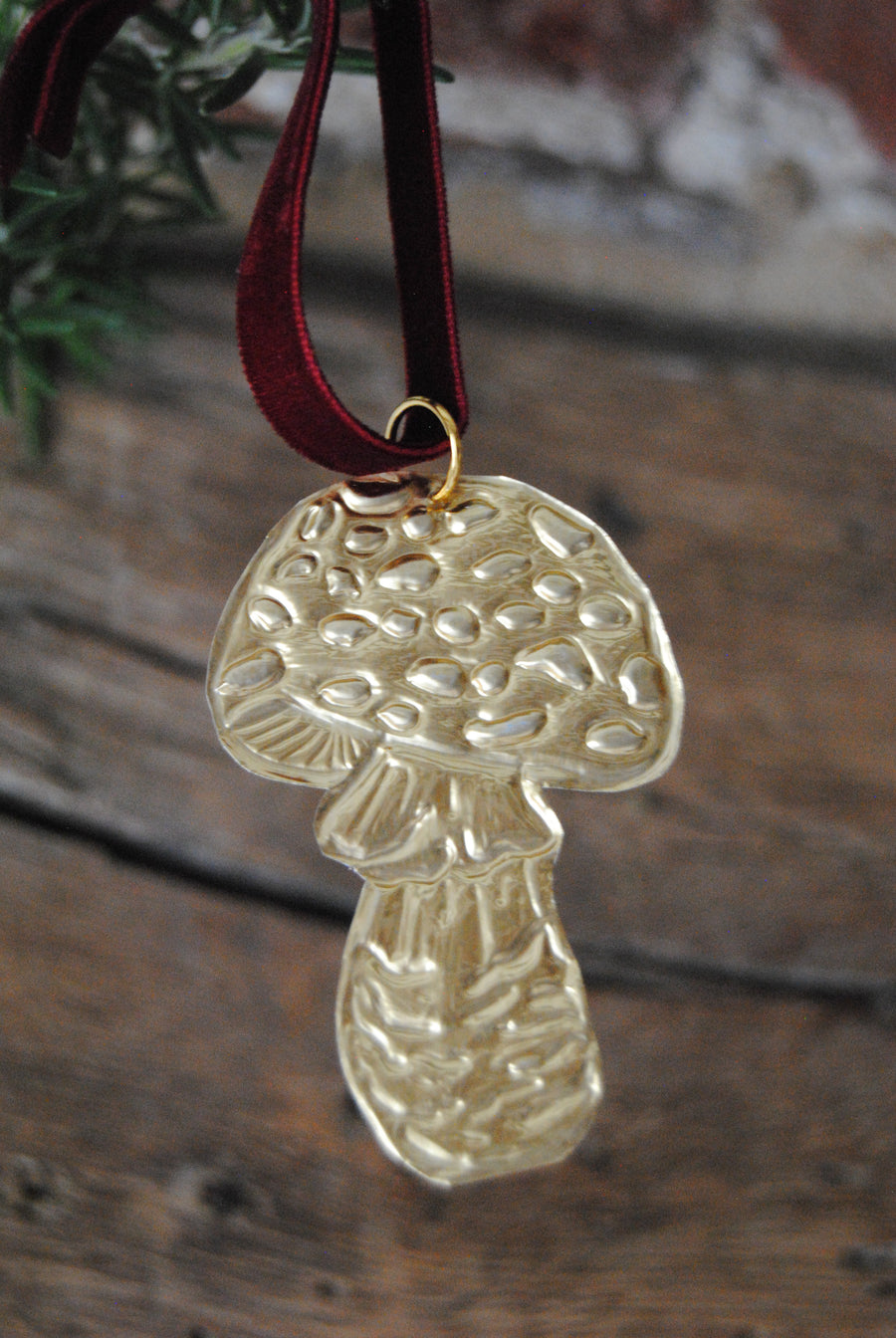 Fly agaric mushroom ornament