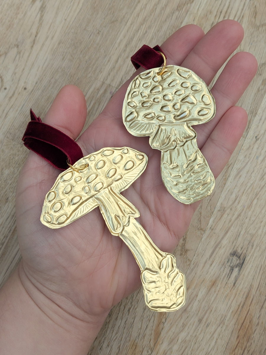 Fly agaric mushroom ornament